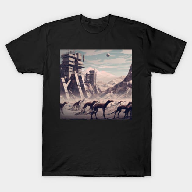 alien city T-Shirt by ElectricPeacock